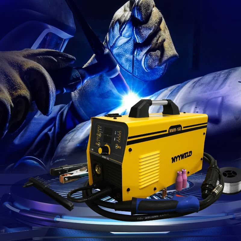 Photo 1 of MIG Welder ?MYYWELD Welding Machine 160A 3 in 1 MMA/MIG/LIFT TIG Welder Machine with IGBT Inverter?Flux Core Welder Gas/Gasless Welding Wire Dia. 0.8-1.0 mm 2lbs Welding Wire Stick Welder 220V

***UNABLE TO TEST***