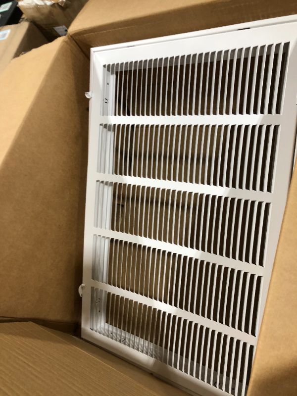 Photo 2 of 28" x 18" Return Air Grille - Sidewall and Ceiling - HVAC Vent Duct Cover Diffuser - [White] [Outer Dimensions: 29.75w X 19.75" h]