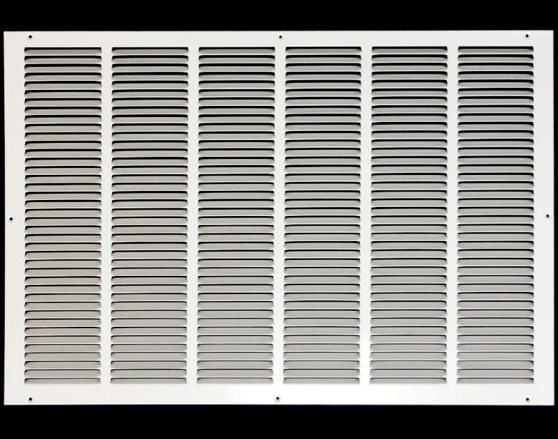 Photo 1 of 28" x 18" Return Air Grille - Sidewall and Ceiling - HVAC Vent Duct Cover Diffuser - [White] [Outer Dimensions: 29.75w X 19.75" h]