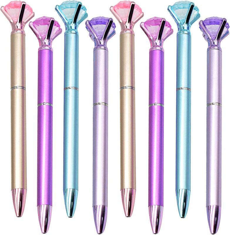 Photo 1 of Maydahui 24PCS Diamond Ballpoint Pen Black Ink Retractable Crystal Jewel Pens Bling Metal Design for Girls Women Party Valentine's Day
