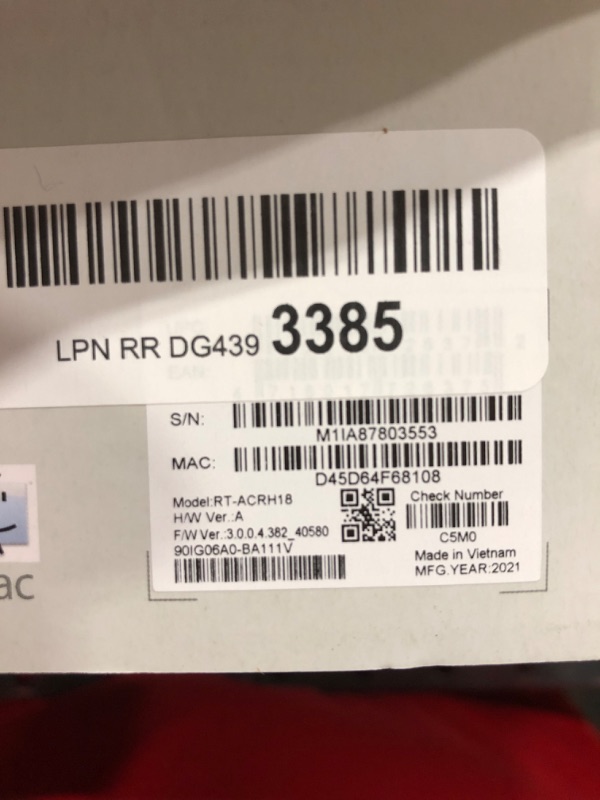 Photo 1 of ASUS RT-AC65 AC1750 Dual-Band Gigabit Wireless Internet Router MU-MIMO Ver2; Parental Control; 4 Gigabit LAN Ethernet Ports; USB 3.1 (Gen 1 Type-A)
