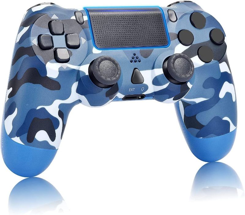 Photo 1 of AUGEX Remote Work with PS4 Controller, Camo Blue Gamepad Compatible with Playstation 4 Controllers, Game Control for Ps4 Controller Pro Joystick Pa4 Controller for PS4 Slim with Camouflage Blue Gift