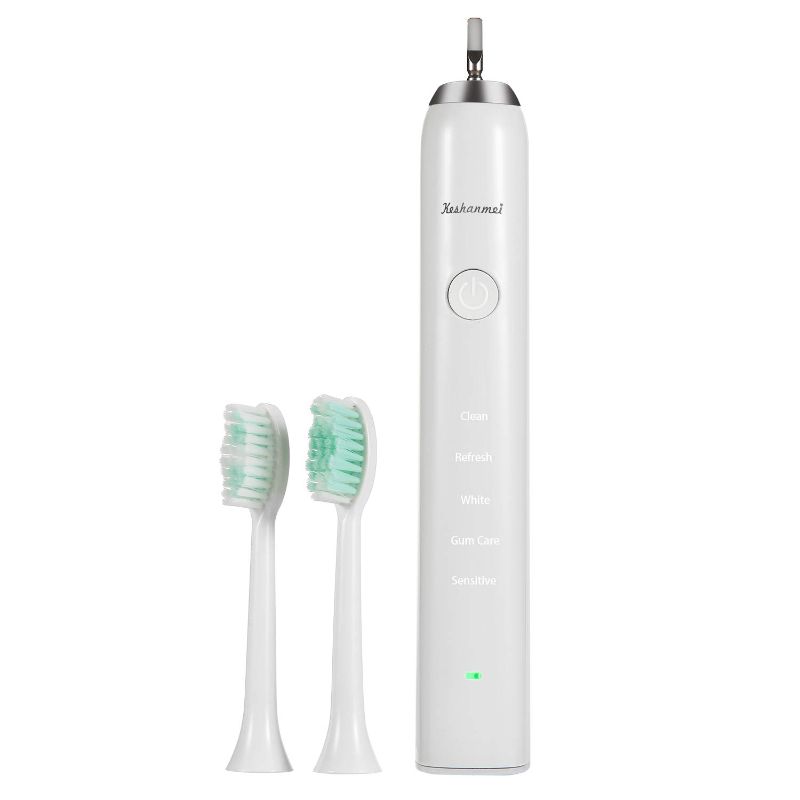 Photo 1 of Electric Toothbrush, IPX7 Sonic Electric Toothbrush for Adults & Kids, USB Rechargeable Travel Toothbrush with 5 Modes & 2 Replacement Heads & Long Stand-By Time?White?