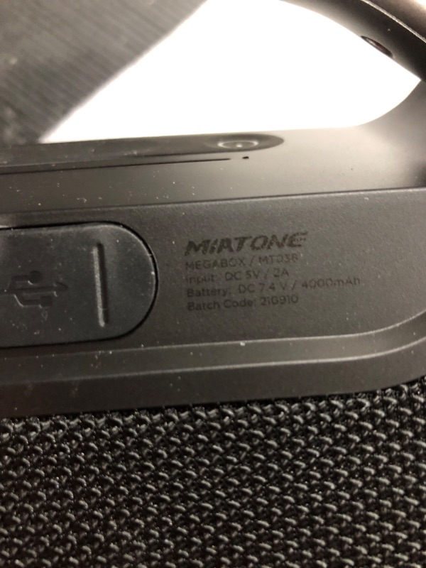 Photo 1 of MIATONE 60W Portable Bluetooth Speaker with Titanium Subwoofer, Outdoor Waterproof Wireless Loud Portable Big Bluetooth Speakers, Build-in Power Bank for Camping Garden Party(Black)
