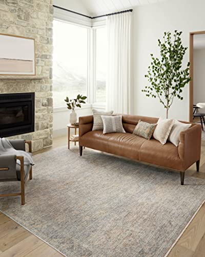 Photo 1 of Angela Rose X Loloi Blake Collection BLA-01 Sky / Beige, Transitional 2'-7" X 13' Runner Rug
