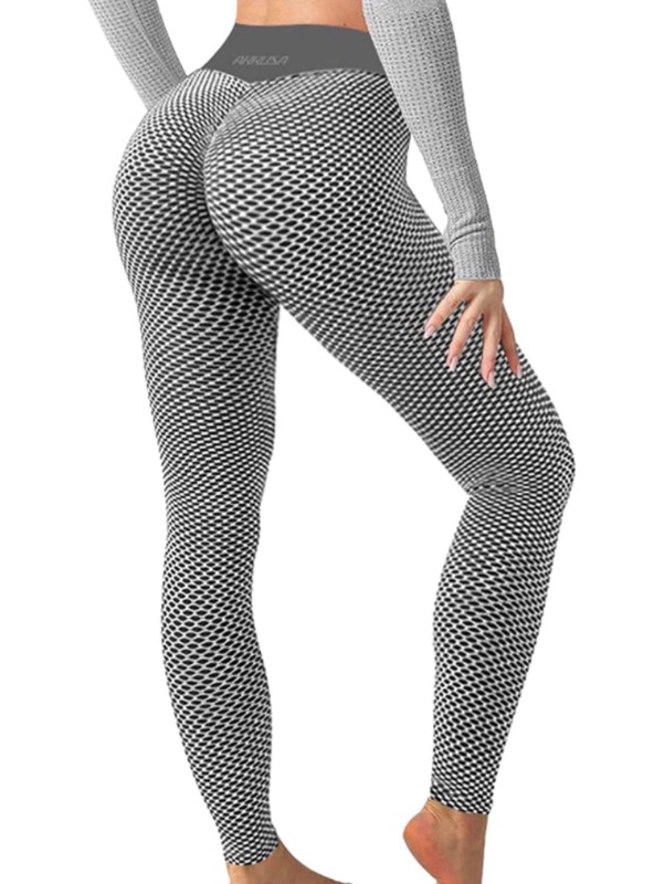 Photo 2 of ARRUSA TIK Tok High Waist Butt Lifting Leggings, Tummy Control Workout Tights, Women Yoga Pants for Gym Sports SIZE L 