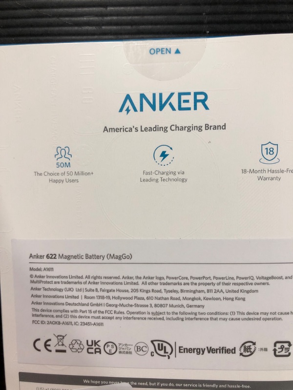 Photo 2 of Anker 622 Magnetic Wireless Portable Charger (MagGo), 5000mAh Foldable Magnetic Battery and USB-C for iPhone 13/12 Series (Buds Green