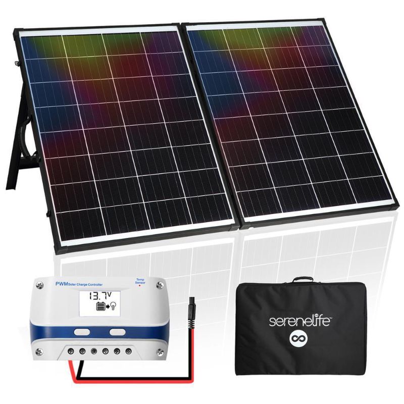 Photo 1 of Serenelife 1 Pc. Portable Mono Solar Panel Starter Kit-200W Off-Grid Solar Panel
