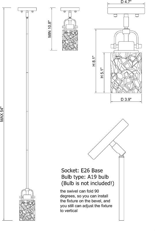 Photo 2 of ALICE HOUSE Mini Modern Pendant Lighting for Kitchen Island, Brushed Nickel Glass Hanging Lamp, Contemporary Farmhouse Pendant Light for Dining Room, Bedroom, Bathroom, AL9082-P1
