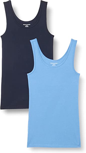 Photo 1 of Amazon Essentials Women's Slim-Fit Tank, Pack of 2--SIZE M