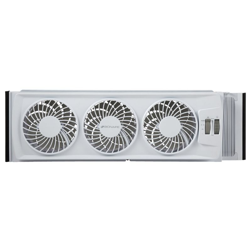 Photo 1 of Bionaire Compact Window Fan with Manual Controls, 3 Blades, White
