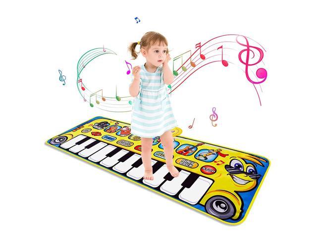 Photo 1 of Fivegoes Piano Mat for Kids, 39" X 14" Floor Keyboard Musical Dance Mat with 17 Piano Keys/ 8 Instrument Sounds, Early Learning Educational Music Toys Gifts for Toddlers Girls Boys Aged 1 2 3 4 5 6
