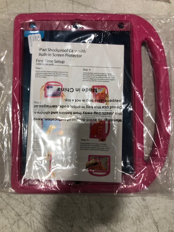 Photo 2 of  iPad 10.2 & 10.5 Case for Kids, Pink 