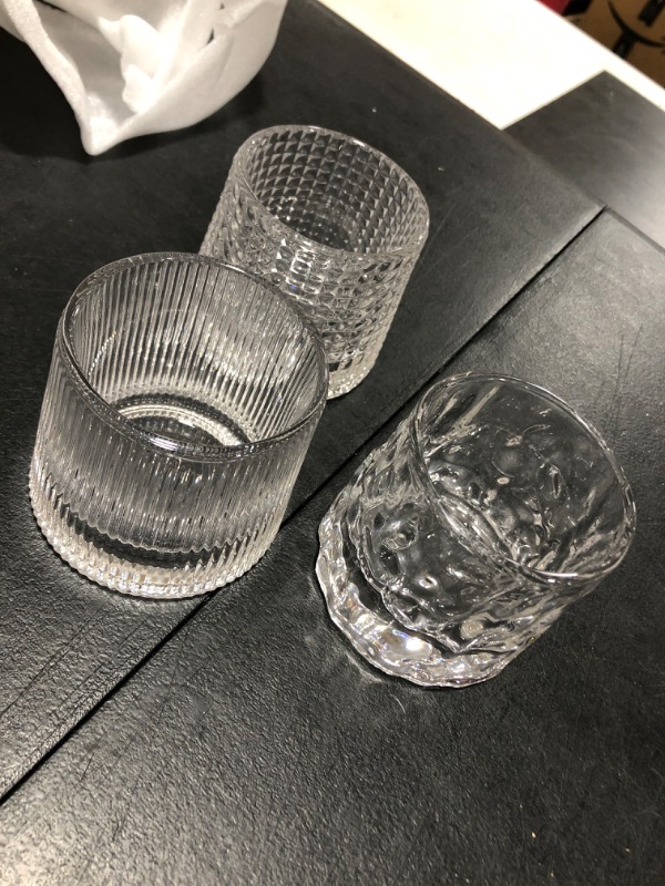 Photo 1 of 3 PACK Flat Bottom Crystal Shot Glasses 