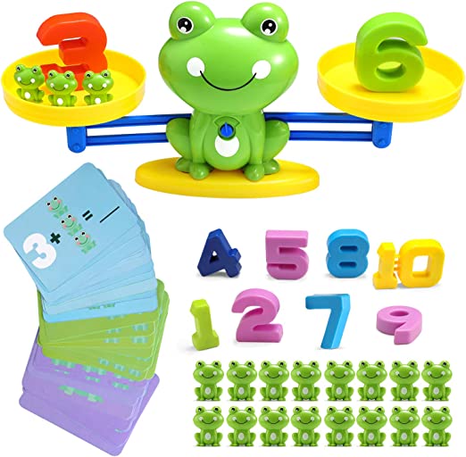 Photo 1 of BBPOOL Frog Balance Cool Math Counting Game Educational Early Learning Scale STEM Toys Gifts for Preschool Toddlers Kids Age 3 4 5 6 