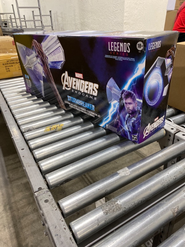 Photo 4 of Avengers Marvel Endgame Marvel Legends Stormbreaker Electronic Axe Thor Premium Roleplay Item with Sound FX, for Fans, Collectors, and Adults