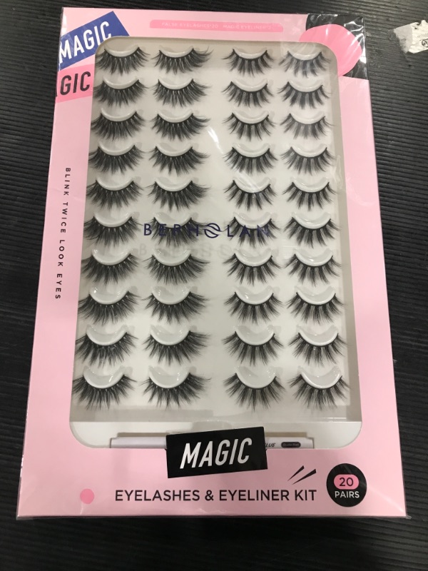 Photo 1 of bepholan 20 pairs eyelashes and eyeliner kit 