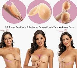 Photo 1 of Adhesive Bra Strapless Sticky Invisible Push Up Silicone Bra