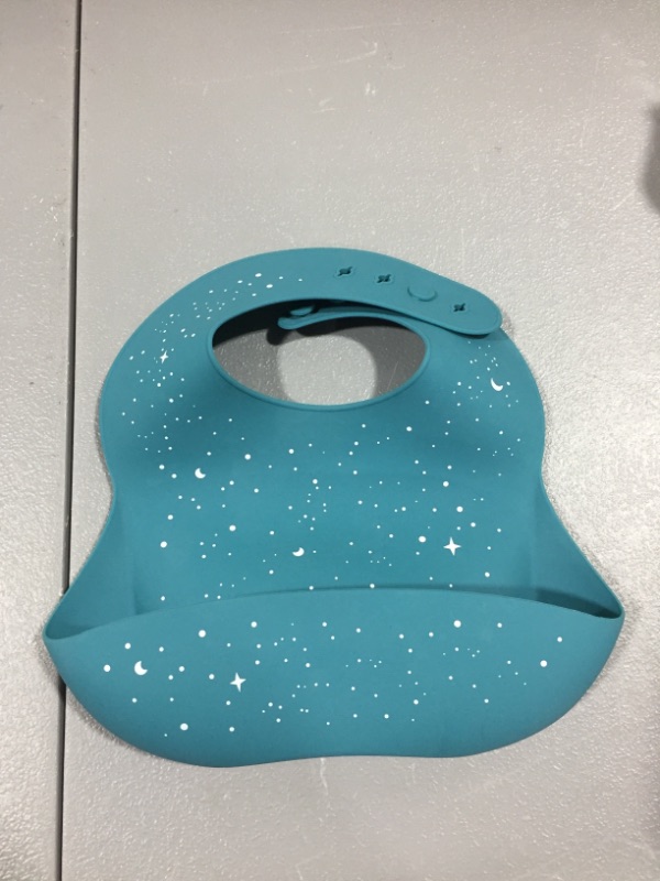 Photo 2 of EIZZY BABY Baby Silicone Bib (Magical Teal)