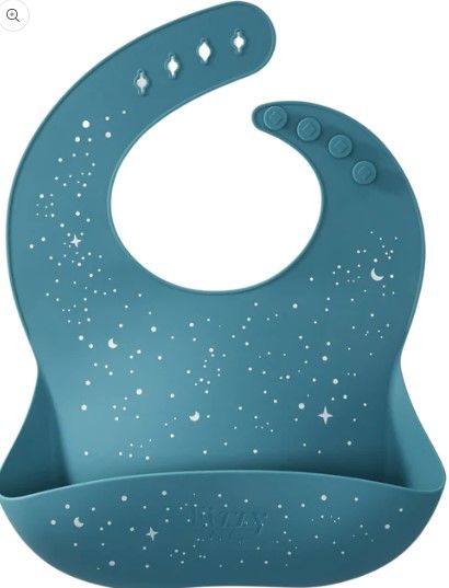 Photo 1 of EIZZY BABY Baby Silicone Bib (Magical Teal)