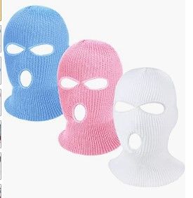 Photo 1 of 6Pcs 3-Hole Ski Masks Knit Full Face Mask for Men Women Winter Balaclava Full Face Cover Ski Mask Beanie