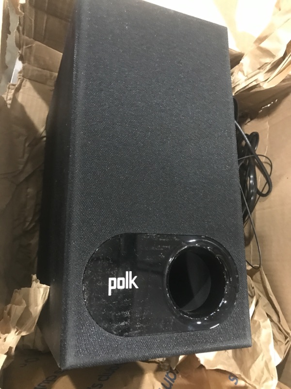Photo 5 of Polk Audio - 2.1-Channel Signa S2 Ultra-Slim Soundbar with Wireless Subwoofer and Dolby Digital - Black
