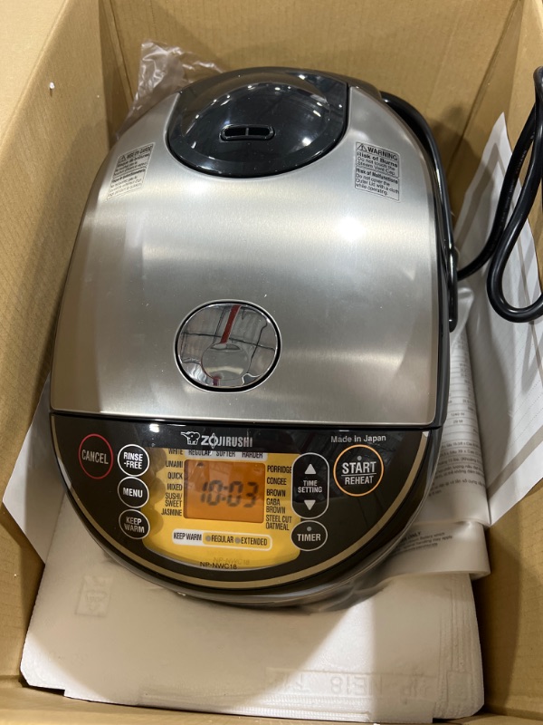 Photo 2 of Zojirushi 10 Cups Pressure Induction Heating System Rice Cooker and Warmer

