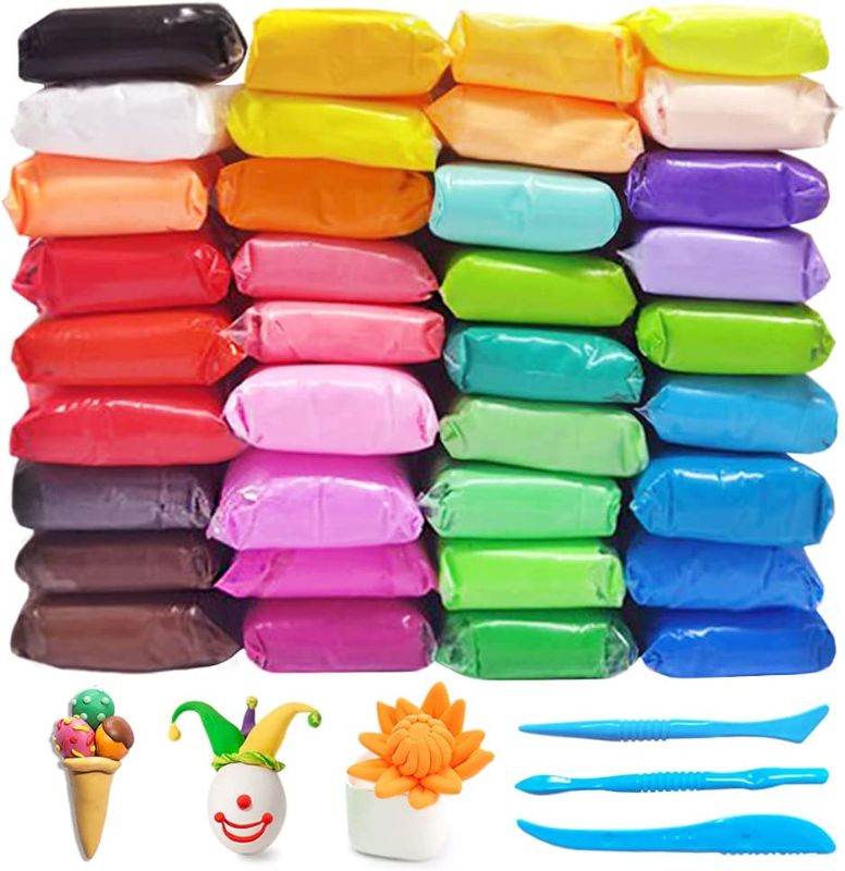 Photo 1 of 36 Colors Air Dry Clay,Magic Modeling Clay with Tools,Ultra Light DIY Modeling Clay for Kids,Children,DIY Crafts,Creative Art Crafts
