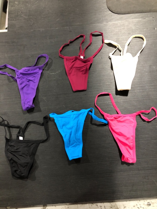 Photo 1 of 6 PIECE THONG MUTLI-COLORED 