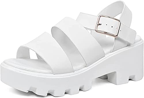 Photo 1 of  Casual Summer Platform Wedge Double Band Sandals for Women with Buckle Open Toe Ankle Strap SIZE 4 