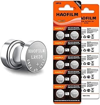 Photo 1 of HAOFILM LR626 SR626SW 377 376 LR626 AG4 Premium Alkaline Battery,1.5V Round Button Coin Cell Batteries (10 Pack) set of 4 
