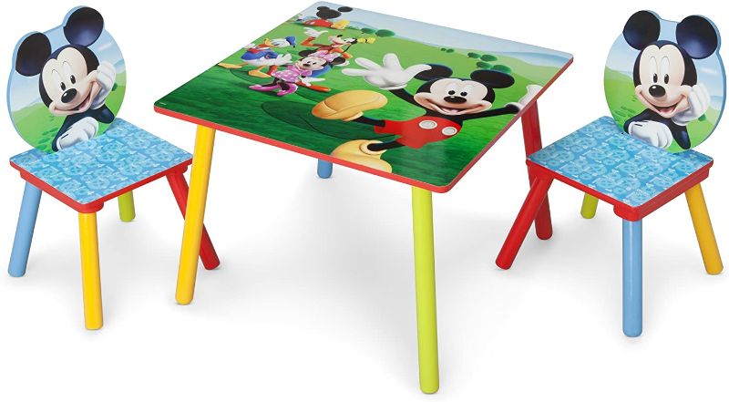 Photo 1 of Delta Children Kids Table and Chair Set (2 Chairs Included) - Ideal for Arts & Crafts, Snack Time, Homeschooling, Homework & More, Greenguard Gold Certified, Disney Mickey