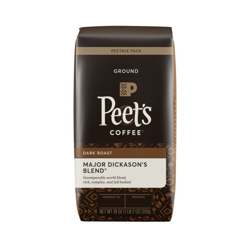 Photo 1 of [EXP 9-22] Peet's Coffee Ground Coffee Dark Roast Major Dickason's Blend 18 Oz
