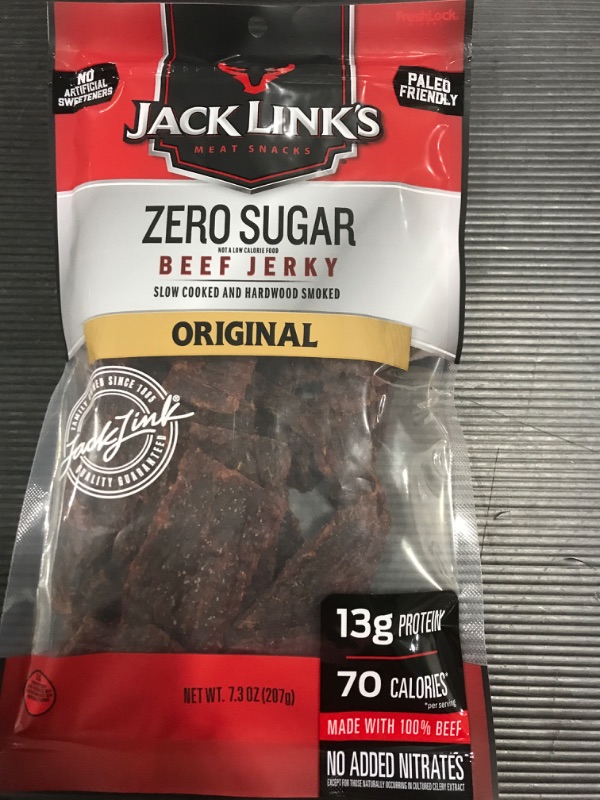 Photo 1 of [EXP 10-22] Jack Link's Original Zero Sugar Beef Jerky, 2.3 OZ
