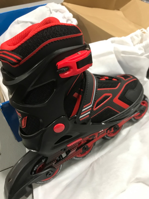 Photo 2 of 2PM SPORTS Torinx Orange/Red/Green Black Boys Adjustable Inline Skates SIZE 4Y-7Y 