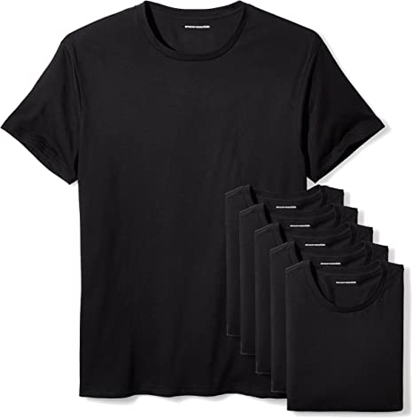 Photo 1 of Amazon Essentials Men's Crewneck T-Shirt, Pack of 6 **1USED** 1MISSING** XL

