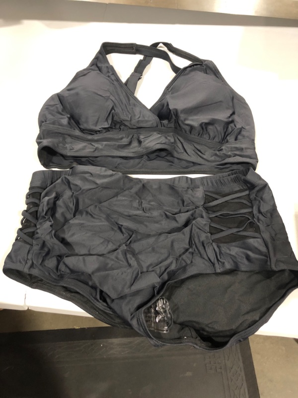 Photo 1 of 2 PIECE BLACK BATHING SUIT 16W 