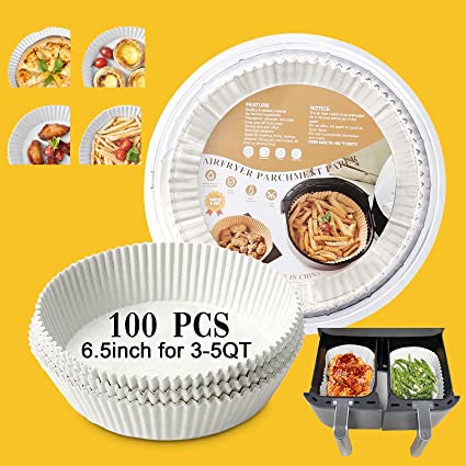 Photo 1 of Air Fryer Disposable Paper Liner, 100PCS Air Fryer Round paper Liners 6.5Inch, Non-Stick air fryer parchment liners, Oil-proof, Water-proof, Food Grade for Air Fryer, Steamer, Microwave
PACK OF 2 