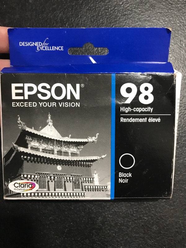 Photo 2 of EPSON T098 Claria Hi-Definition - -Ink Standard Capacity Black - -Cartridge (T098120) for select Epson Artisan Printers