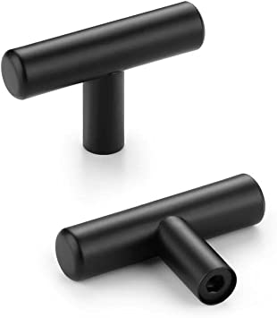 Photo 1 of 25 Pack Stainless Steel Cabinet Knobs, Matte Black Drawer Pulls Drawer Knobs, Cabinet Knobs and Pulls - Single Hole 2"/50mm