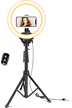 Photo 1 of Aureday 12” LED Ring Light with Stand and Phone Holder, Video Light 3000K-6000K Dimmable Selfie Ringlight for YouTube Video/Live Stream/Makeup