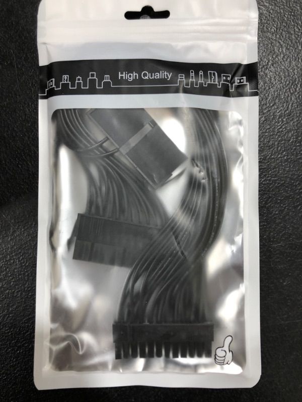 Photo 1 of 24 Pin Main Second Dual PSU ATX Power Supply Motherboard Adapter Cable
