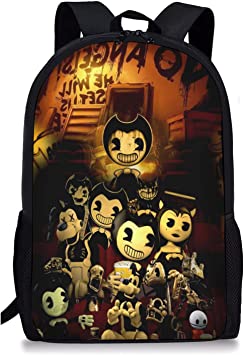 Photo 1 of 17 Inch Bendy and the Ink Machine Laptop Bookbag w/ 2 small lunchbox type bags