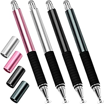 Photo 1 of Capacitive Stylus Pen (4 Pack), Universal Stylist Pens [2 in 1 Precision Series] Fine Point Disc Stylus Touch Screen Pens for iPhone/iPad/Android/Tablet and All Capacitive Touch Screens