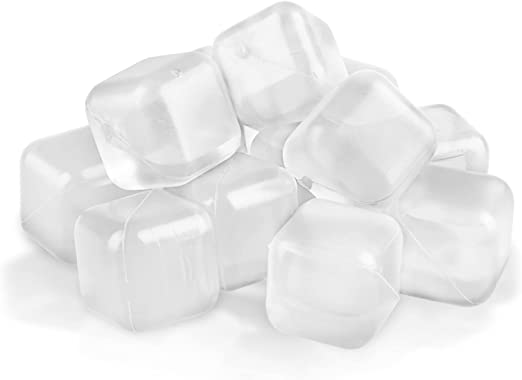 Photo 1 of 100 pack Reusable Ice Cube for Drinks, Refreezable Plastic Ice Cubes Without Diluting, Permanent Ice Cubes Frozen BPA Free, Cocktails Like Whiskey, Wine, or Coffee (Transparent)