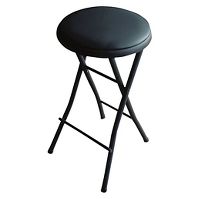 Photo 1 of 12" Folding Vinyl Counter Stool Black 