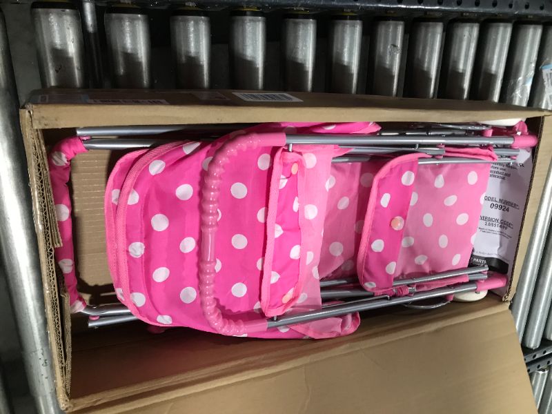 Photo 2 of Badger Basket Triple Doll Stroller  Polka Dots