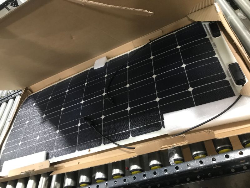 Photo 2 of 100-Watt 12-Volt Flexible Monocrystalline Solar Panel Bendable Off-Grid Charger for Marine RV Cabin Van Uneven Surfaces