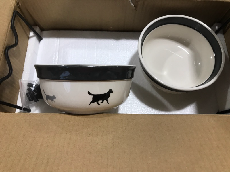 Photo 2 of Y YHY Elevated Dog Bowls, Dog Food and Water Bowl Set