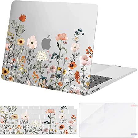 Photo 1 of  Plastic Garden Flowers Hard Shell&Keyboard Cover&Screen Protector, Transparent
Compatible with MacBook Air 13 inch